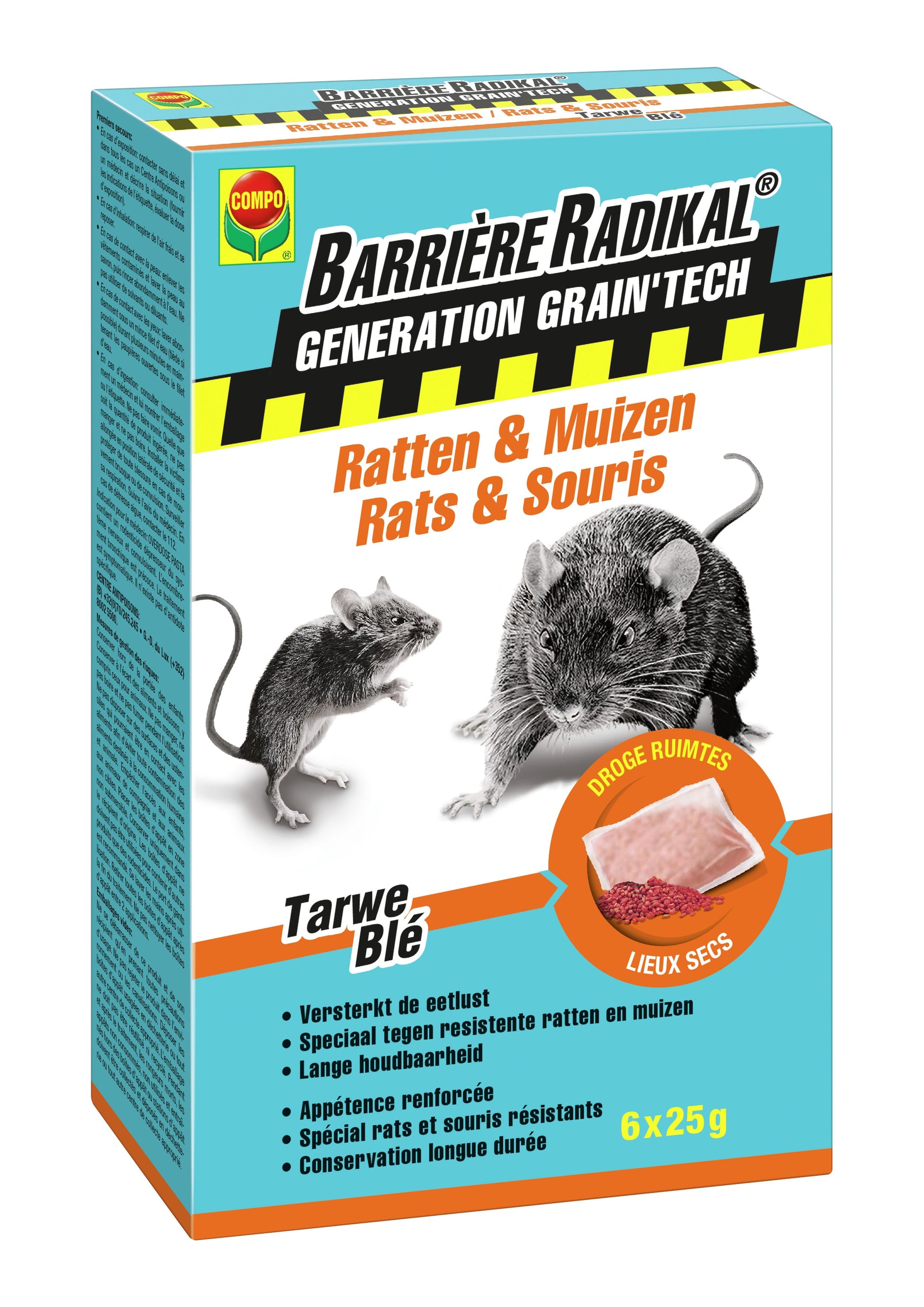 Compo GENERATION GRAIN TECH - RATTEN & MUIZEN (6 x 25 G)
