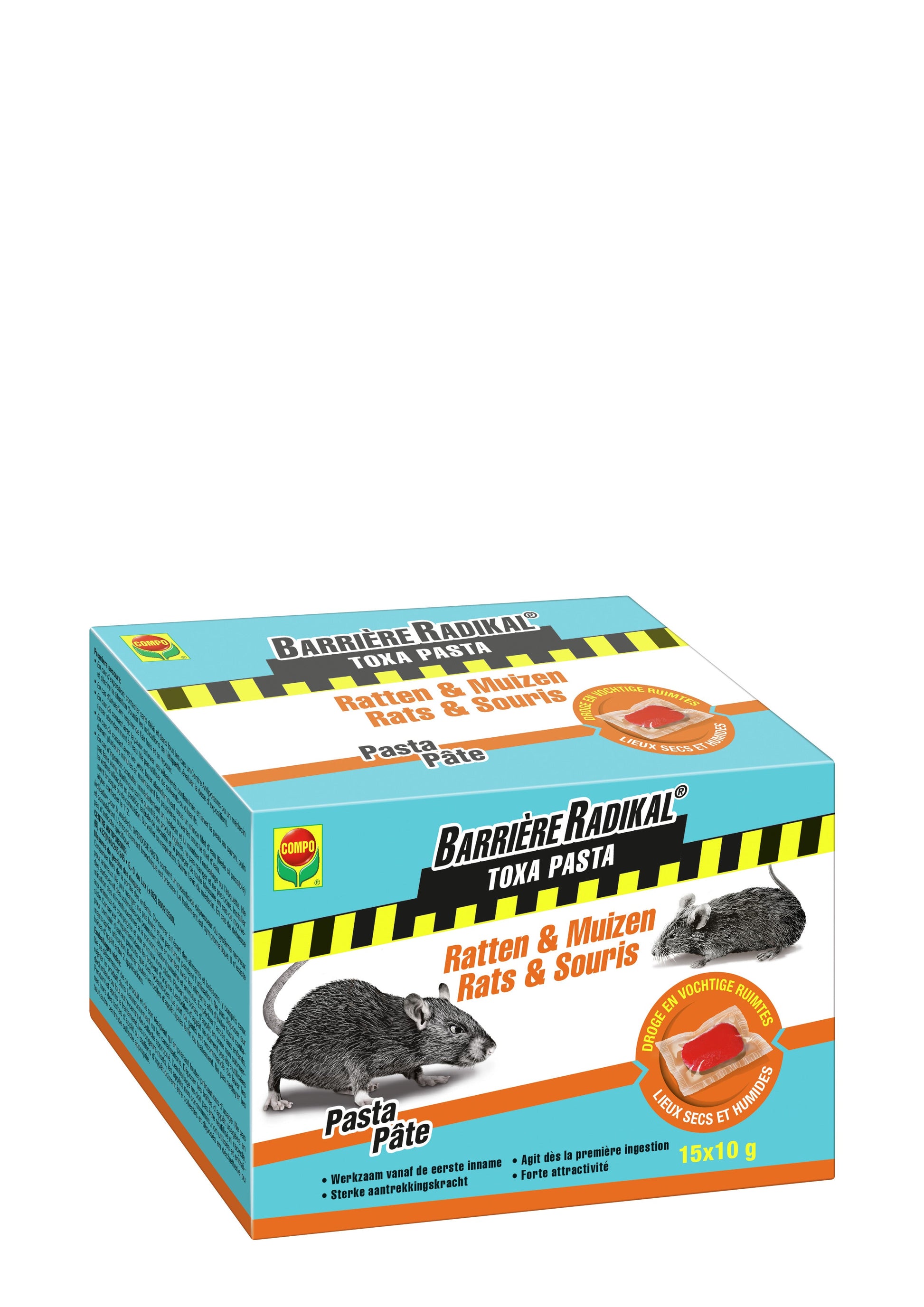 Compo TOXA PASTA - RATTEN & MUIZEN (15 x 10 G)