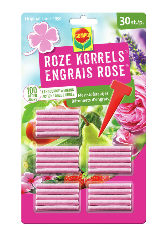 Compo MESTSTOFSTAAFJES ROZE KORRELS 30 ST
