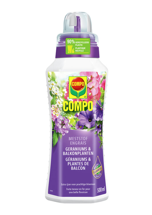 Compo VLOEIBARE MESTSTOF GERANIUMS & BALKONPLANTEN 500 ML