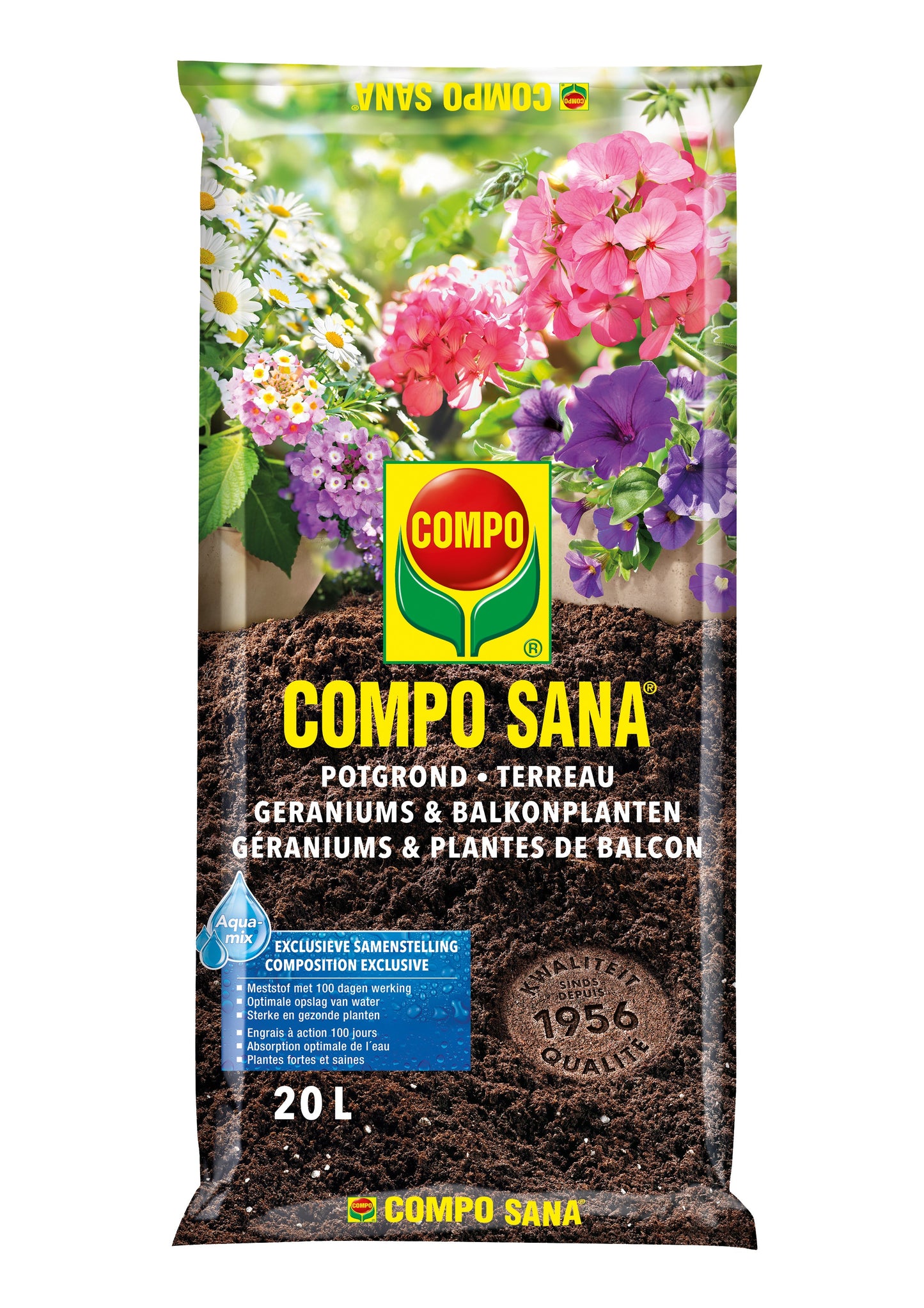 Compo POTGROND GERANIUMS & BALKONPLANTEN 20 L